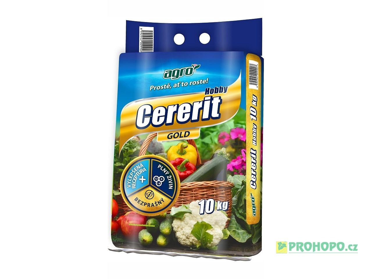 AGRO Cererit Hobby Gold 10kg - k výživě ovoce, zeleniny a okrasných rostlin s obsahem železa
