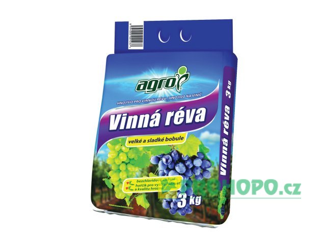 AGRO Hnojivo pro vinnou révu 3kg - pro vyšší plodnost a kvalitu hroznů