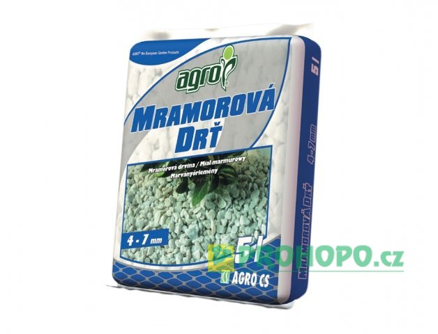 AGRO Mramorová drť 5l (4-7mm)