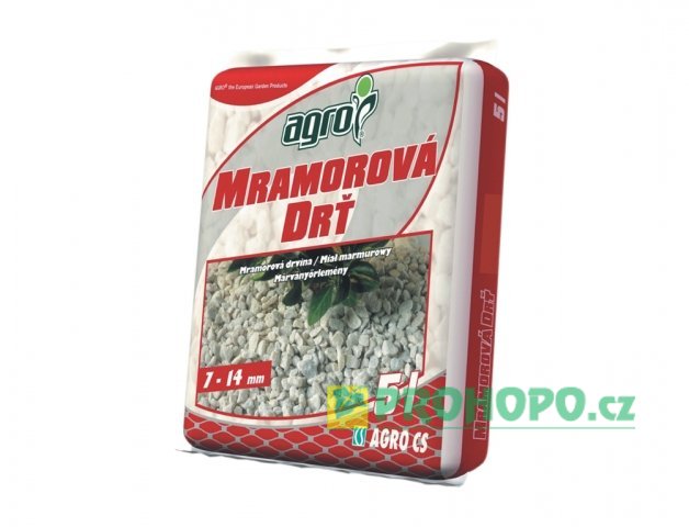 AGRO Mramorová drť 5l (7-14mm)