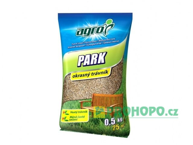 AGRO Travní směs park 0,5kg - směs pro mírně až středně zatěžované plochy