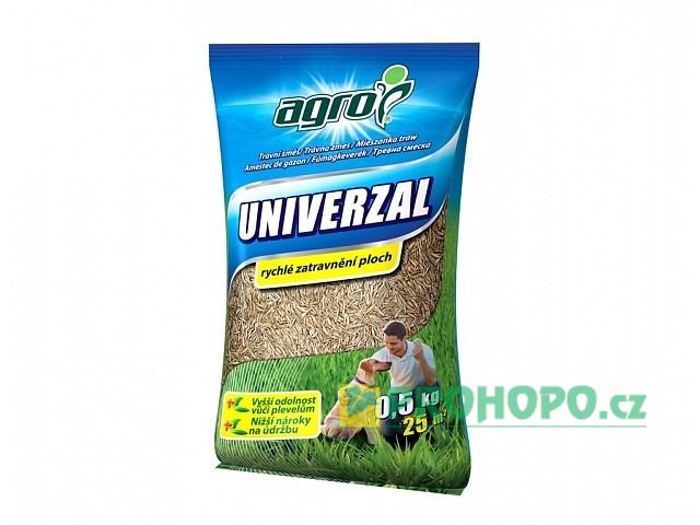 AGRO Travní směs univerzál 0,5kg - směs pro zakládání a úpravu travních ploch