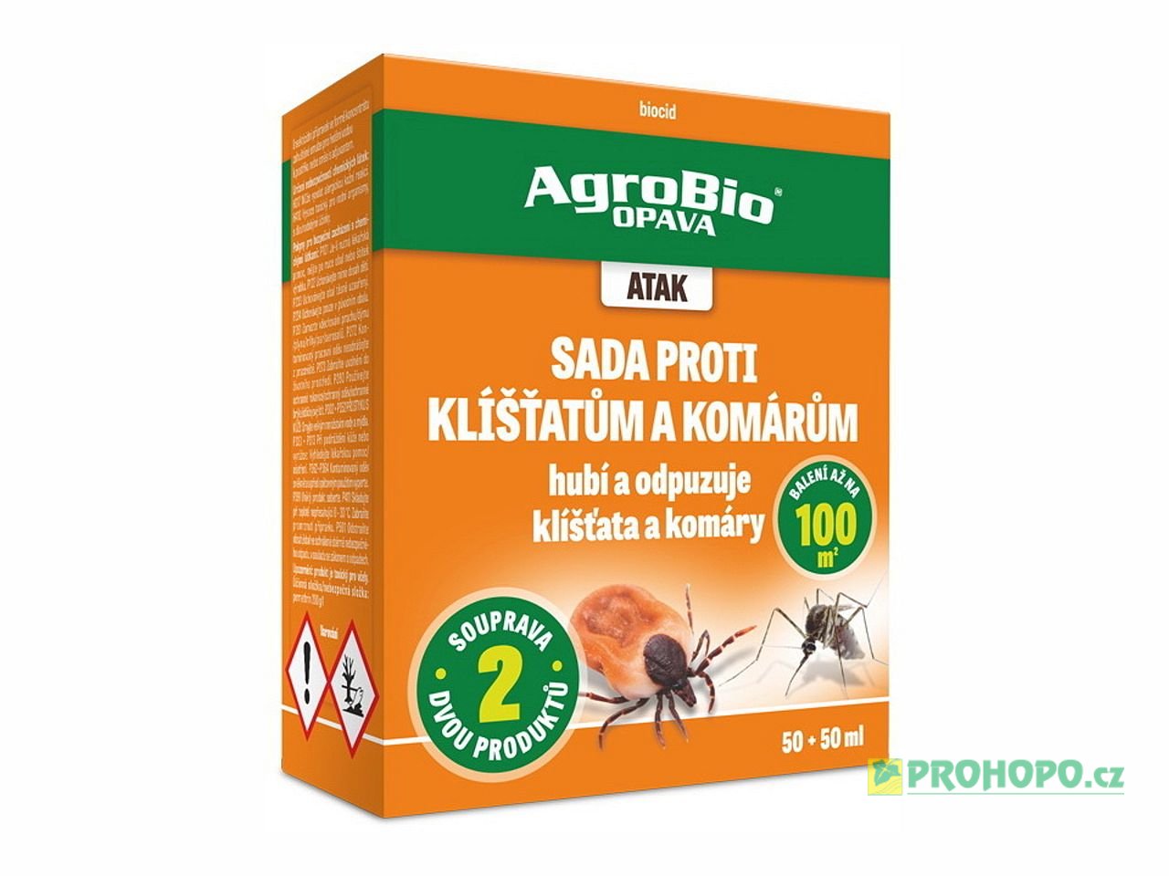ATAK Sada proti klíšťatům a komárům 50+50ml - hubí a odpuzuje klíšťata a komáry