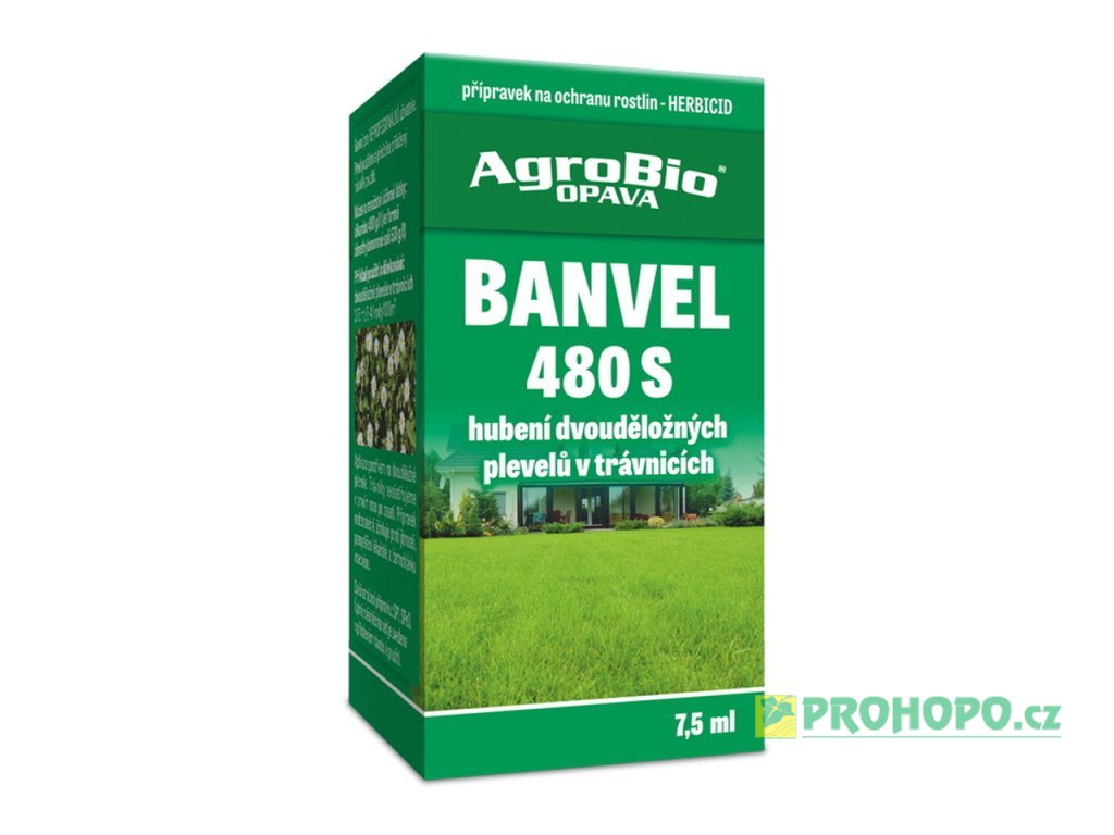 Banvel 480 S 7,5ml - proti plevelům v okrasných trávnících, pastvinách a kukuřici