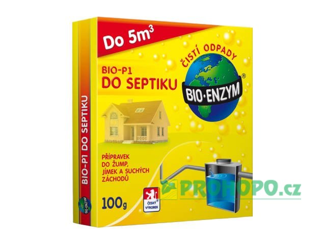 BIO-P1 do septiku 100g - biologický přípravek k likvidaci organických nečistot