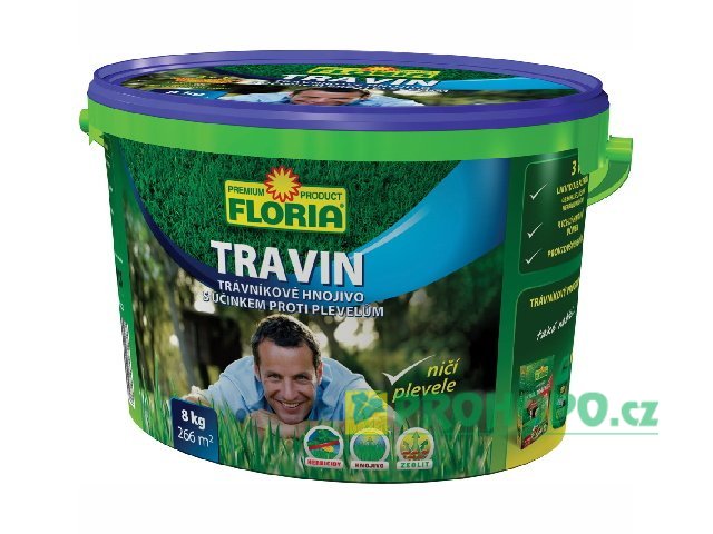 FLORIA Travin 8kg - pro výživu a udržování trávníků v bezplevelném stavu
