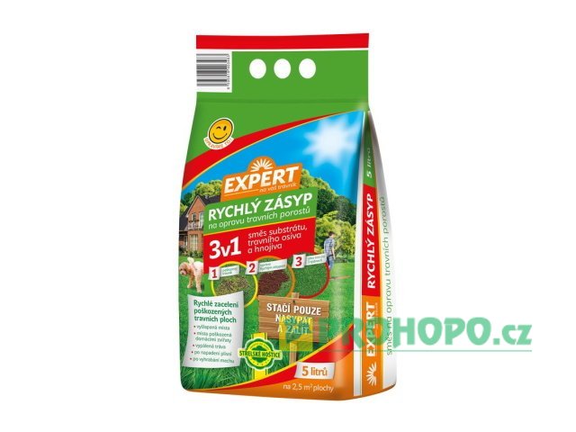 FORESTINA Expert Rychlý zásyp 3v1 5l - pro rychlé zacelení poškozených travních ploch