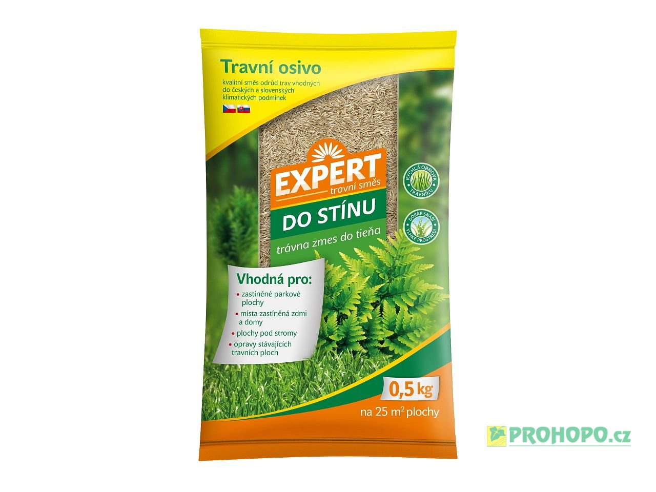 FORESTINA Expert Travní směs do stínu 500g - směs pro zastíněná místa a pro plochy pod stromy