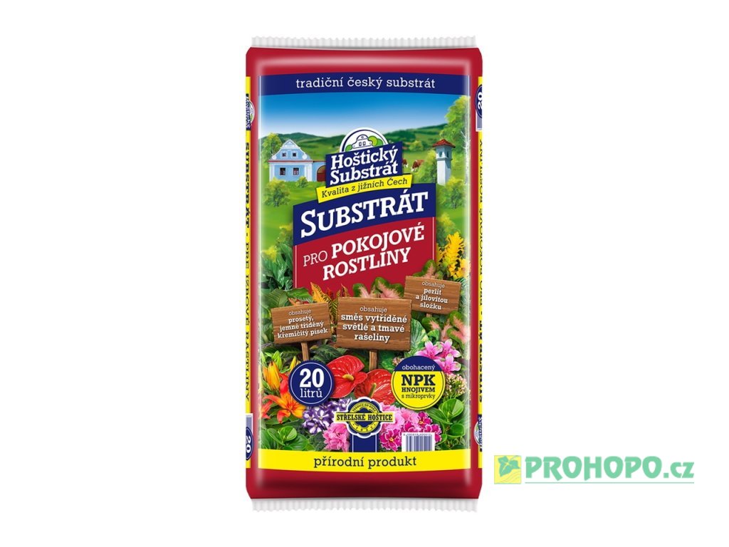 FORESTINA Hoštický Substrát pro pokojové rostliny 20l - obohacený hnojivem NPK