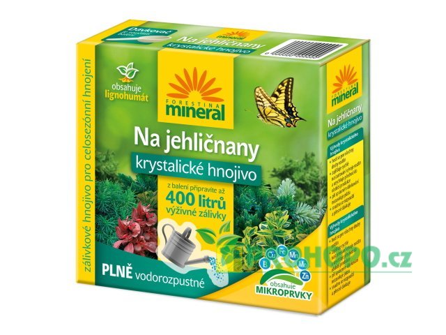 FORESTINA Mineral Krystalické hnojivo s Lignohumátem na jehličnany a jiné okrasné keře 400g