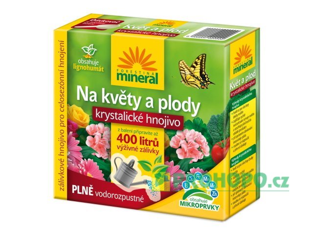 FORESTINA Mineral Krystalické hnojivo s Lignohumátem na květy a plody 400g - pro sezonní hnojení