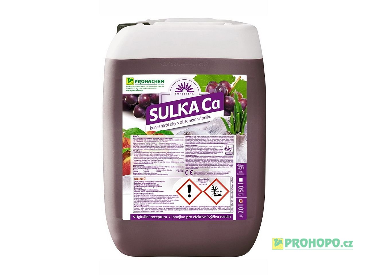 FORESTINA Mineral Sulka Ca 20l - prodlužuje dostupnost dusíku a snižuje kyselost pudy