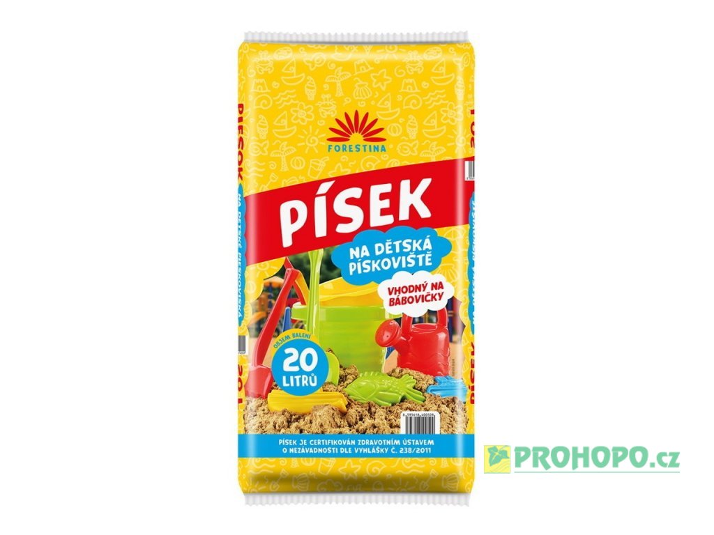 FORESTINA Písek na dětská pískoviště 20l - k vytváření báboviček, stavění hradů, tunelů atd.