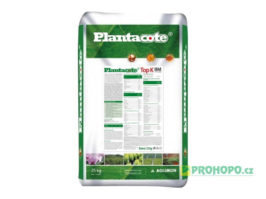 FORESTINA Plantacote Top K  8M 25kg - pro běžné sázení rostlin s vysokým požadavkem na draslík
