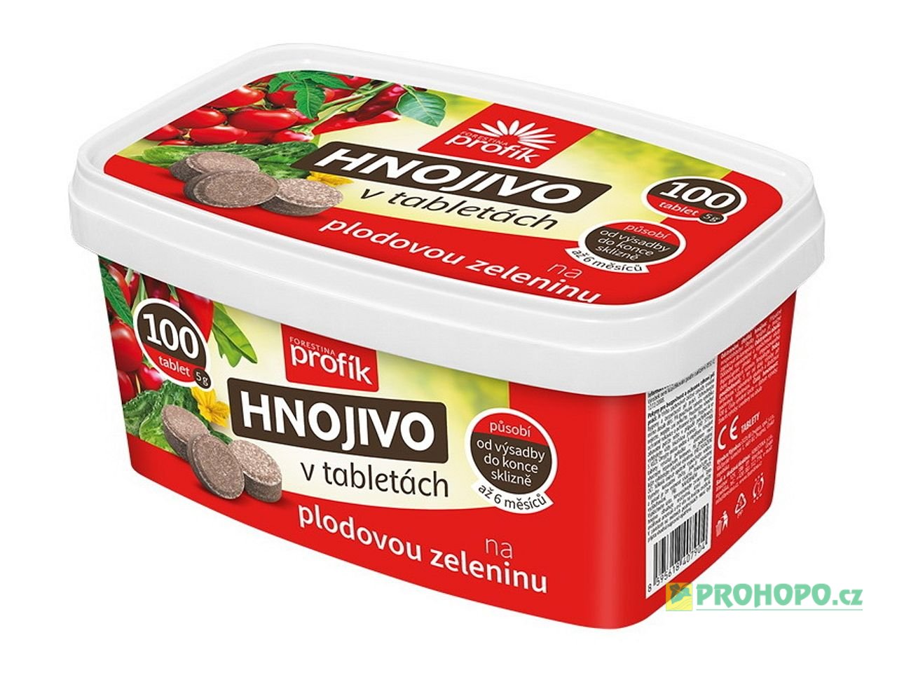 FORESTINA Profík Hnojivo v tabletách na plodovou zeleninu 100 tablet - výživa na 6 měsíců