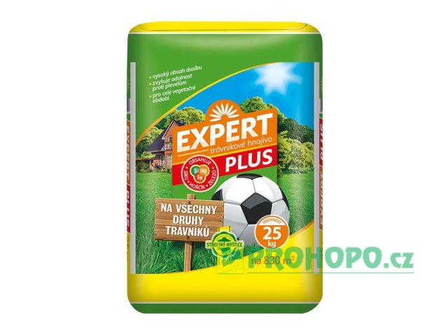 FORESTINA Trávníkové hnojivo Expert Plus 25kg - s obsahem železa k potlačení mechu v trávníku