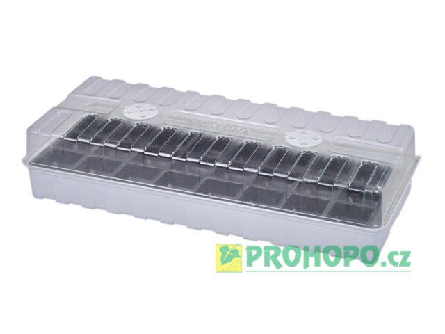 MINIPA Minipařeniště s ventilací 47x20x10cm včetně sadbové desky - 24 jamek