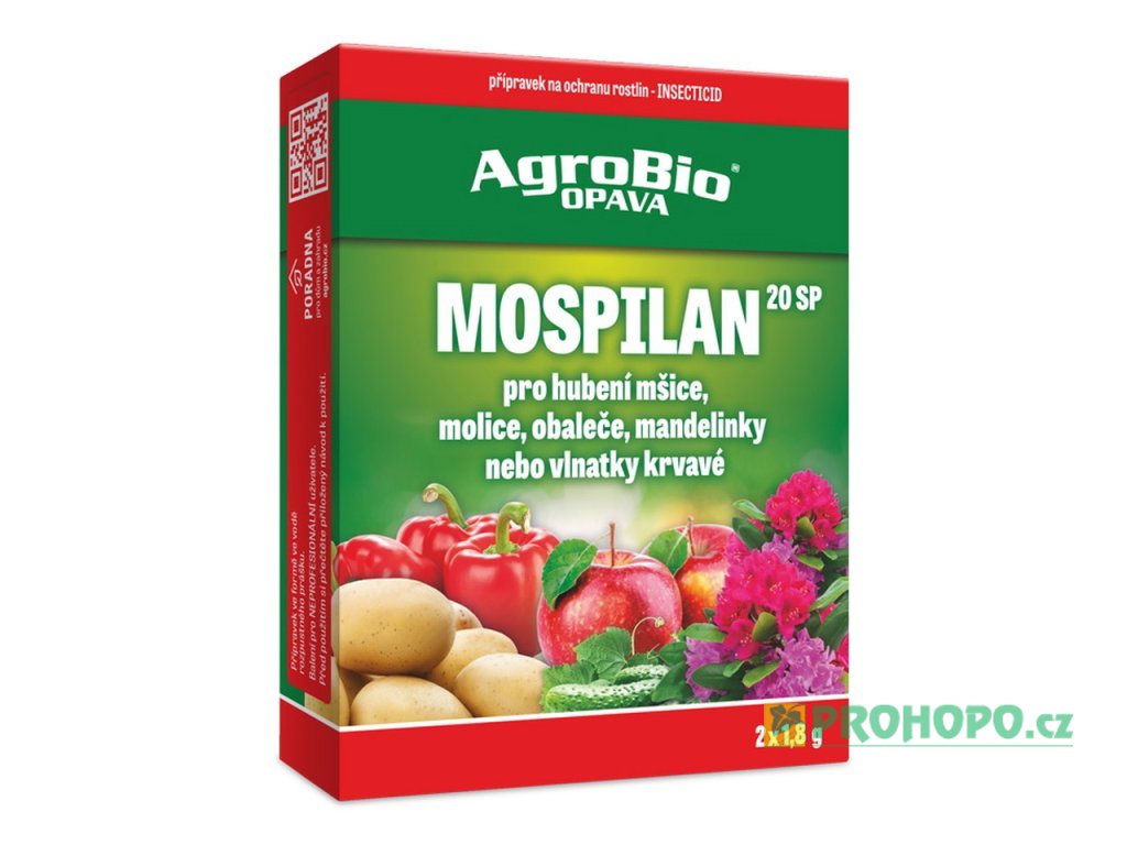 Mospilan 20 SP 2x1,8g - proti mandelince, mšicím, obaleči jablečnému, molici a vlnatce krvavé