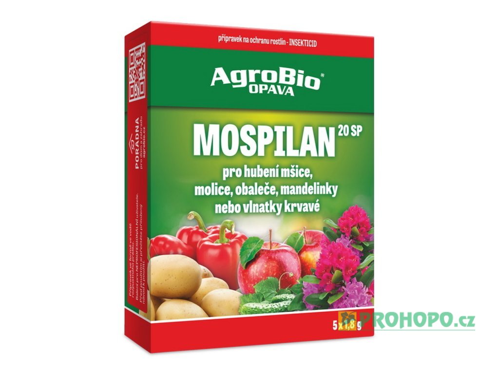 Mospilan 20 SP 5x1,8g - proti mandelince, mšicím, obaleči jablečnému, molici a vlnatce krvavé