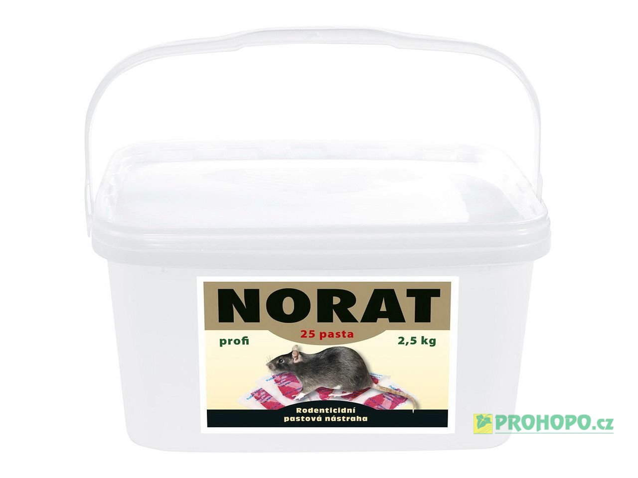 Norat 25 Pasta 2,5kg profi - pastovitá deratizační nástraha do prostředí s nízkou teplotou