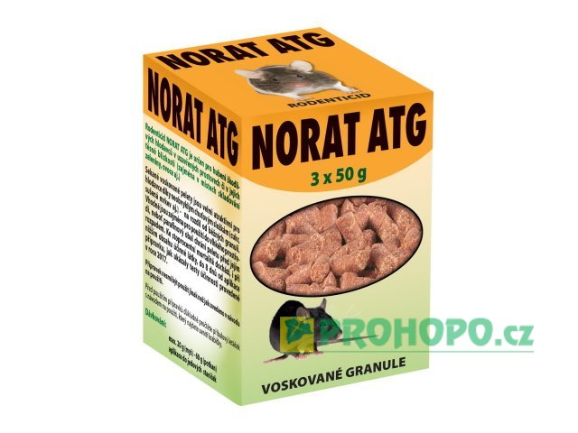 Norat ATG 3x50g - granulovaná parafínová deratizační nástraha do vlhkého prostředí