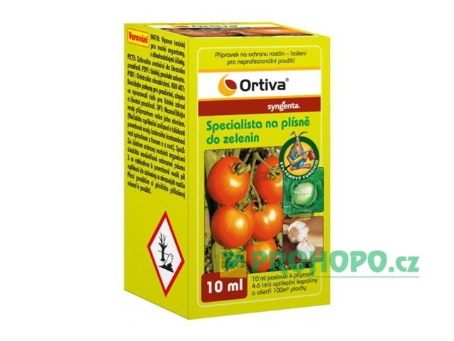 Ortiva 10ml - proti houbovým chorobám zeleniny, sypavce borové, rzím a skvrnitostem
