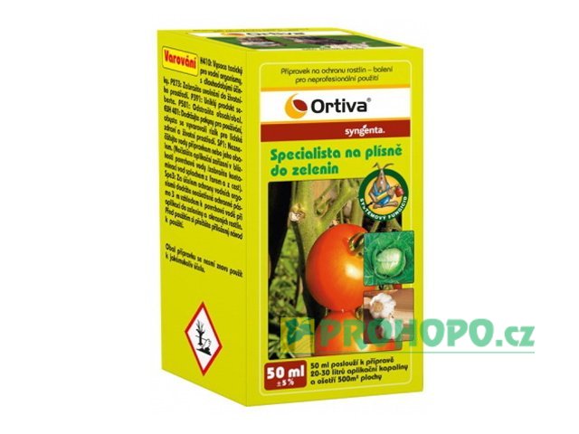 Ortiva 50ml - proti houbovým chorobám zeleniny, sypavce borové, rzím a skvrnitostem