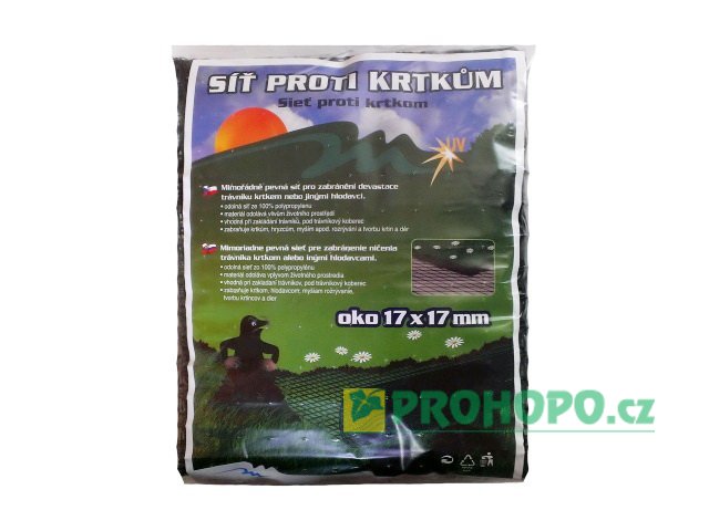 Síť proti krtkům 1x5m - pro zabránění devastace trávníku krtkem nebo jinými hlodaci