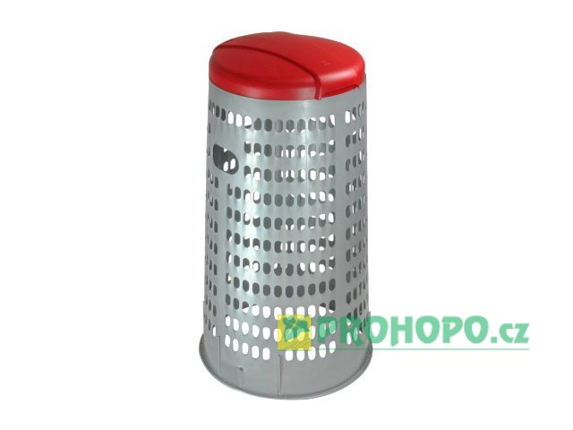 Stojan na odpadkové pytle 110l TATA ECO s víkem červeným