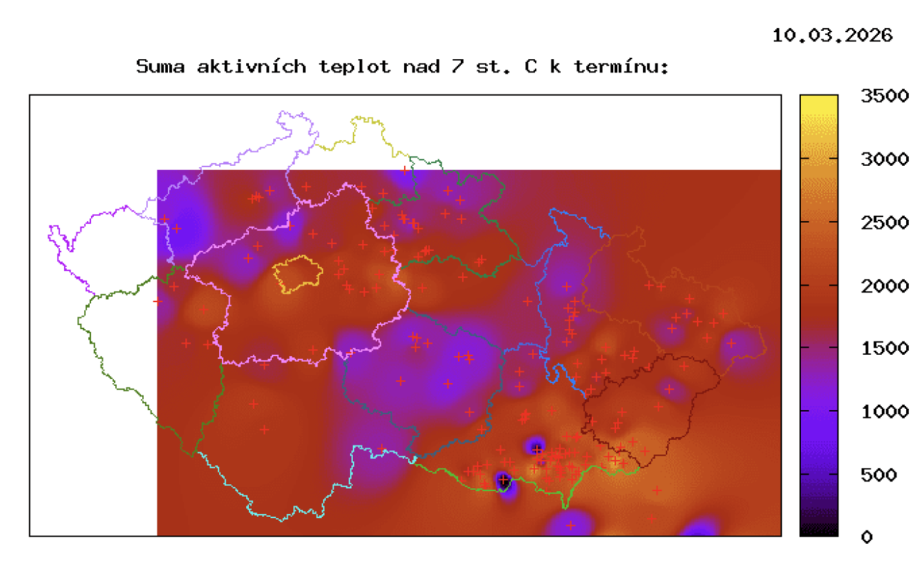 Mapa pro ošetření kadeřavosti broskvoní